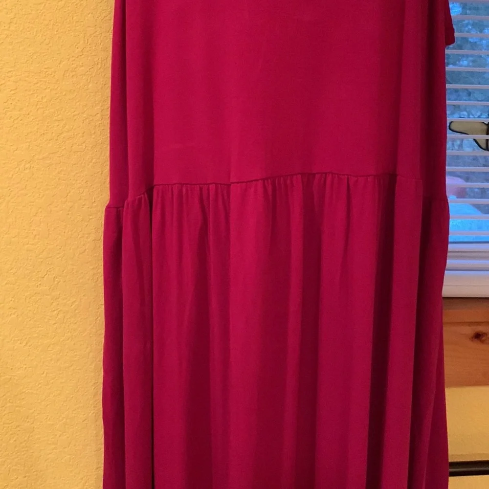 AVA & VIV dark pink long dress size 3X 24 waist/26 waist - Picture 3 of 7